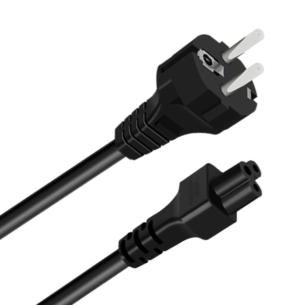 

1 м 1,5 м 2 м настраиваемый H03VV-F H05VV-F Европейский ЕС 2-контактный кабель питания переменного тока C5 Кабель VDE Европейская вилка