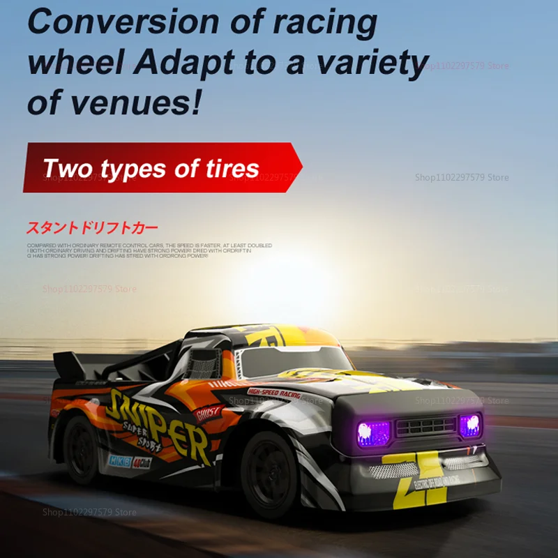 New 4WD RC GTR Drift Car High Speed 30km/h Remote Control Vehicle with 100m Control Range Off-Road Toy Car for Kids Adults Gifts