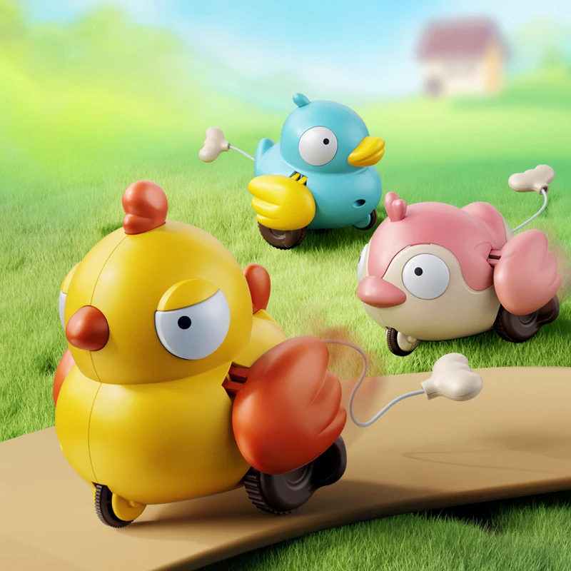 Creative Fun Pull String Bird Resistant Sliding Animal Wings Will Move Baby Learning Crawl Catch Grip Toy Puzzle Cognitive Toy