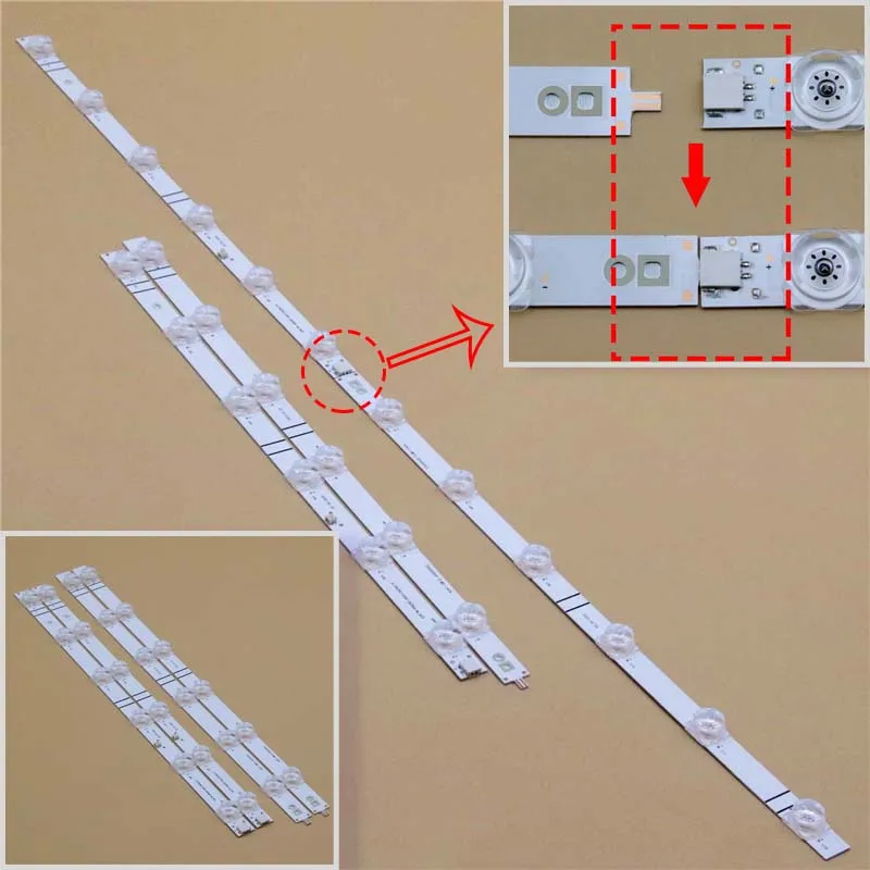 LED Backlight Strips For Hisense 43A4GR 43A4H 43H4000GM 43H4030F3 43H4D 43H4G 43H5500G 43H5510G Bars JL.D425C1330-003AS-M Plank