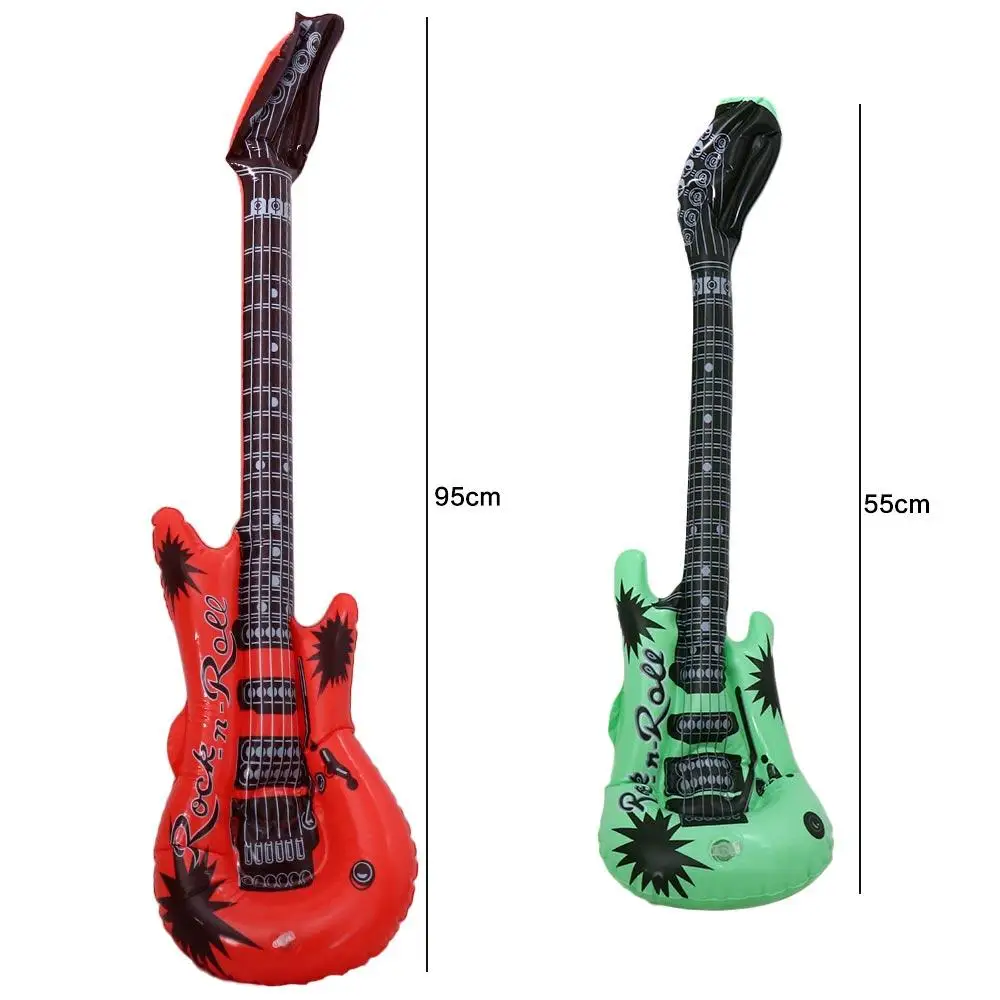 PVC Inflatable Musical Instrument Toys Inflatable Creative Inflatable Guitar Balloon Guitar Decorative Guitar Foil Balloons