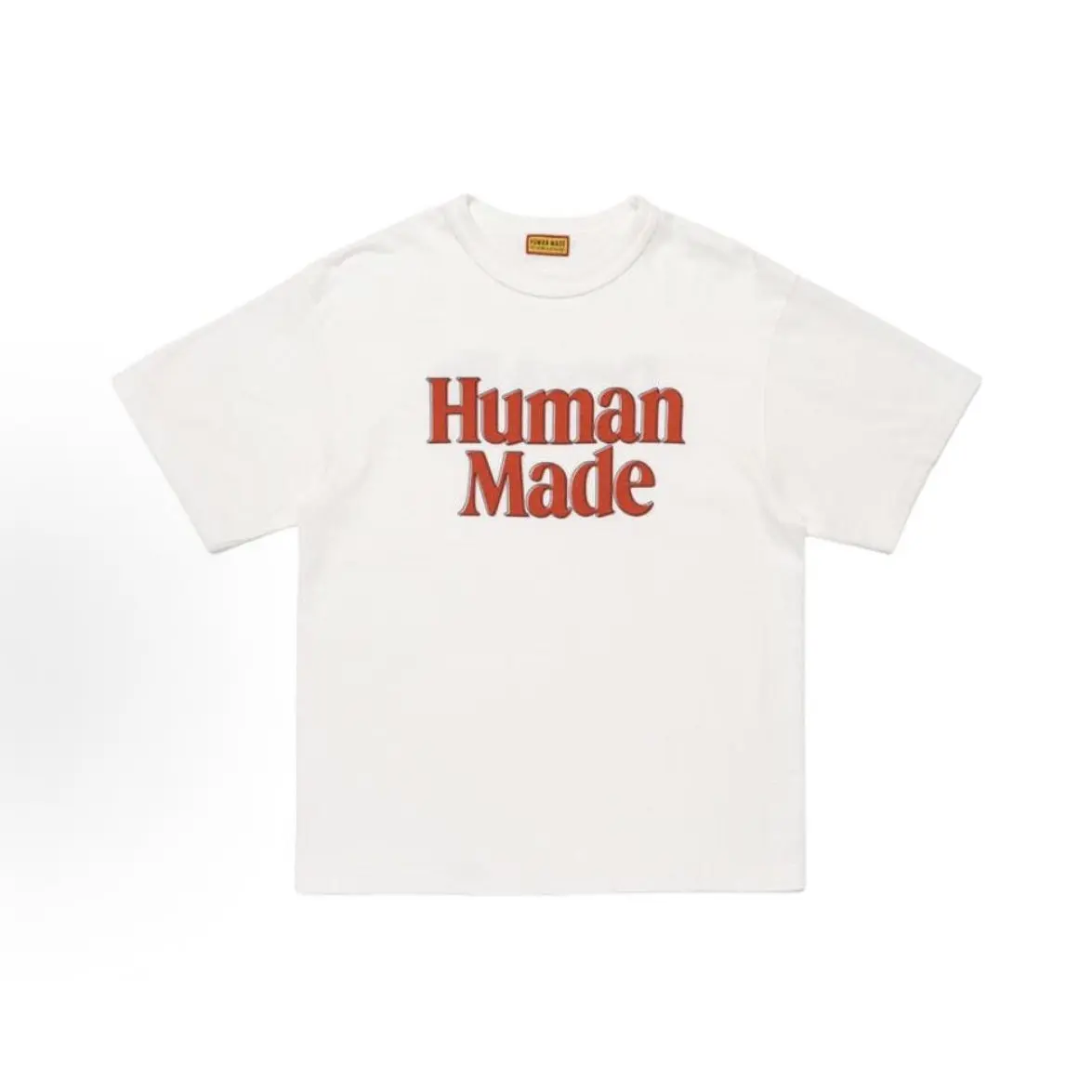 Human Made Letter Slub Cotton T-Shirt, Casual Tee for Men Women