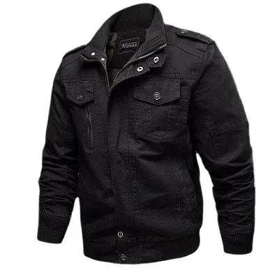 2023 Spring Autumn hombre Jacket Cotton chaqueta Men Casual Cargo Pockets Pilot Air Force Baseball Waterproof Fashion Clothing