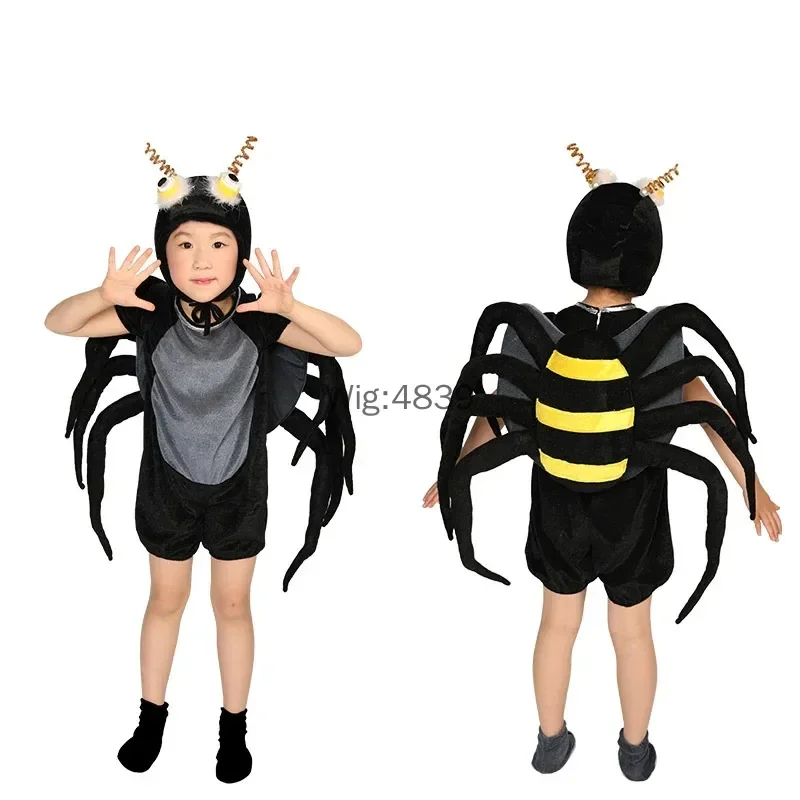 Bambini Ragazzi Ragazze Animale Ragno Costume Cosplay Bambini Cartoon Animale Performance Costume Halloween Party Cosplay Tuta Abiti