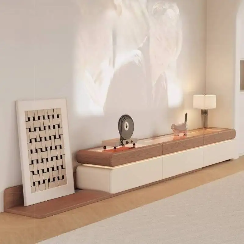 

Khaki Natural Tv Cabinet White European Glossy Luxury Modern Tv Cabinet Storage Nordic Unique Muebles Para Hogar Furniture