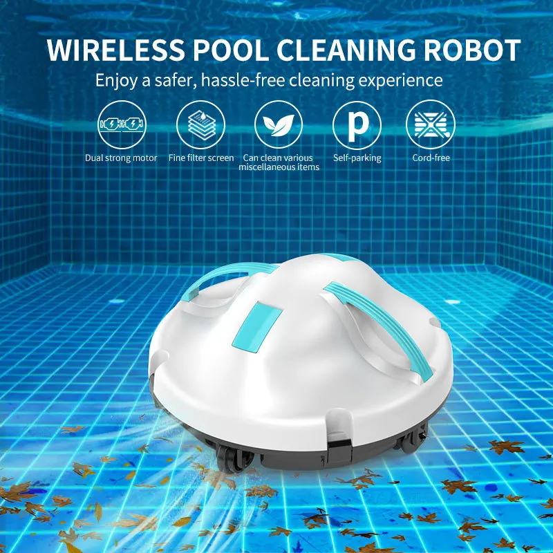 Smart pool cleaning robot underwater sweeper automatic cleaning wireless pool sewage suction machine