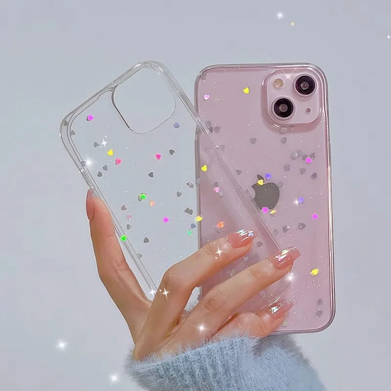 Love Glitter es adecuado para la funda del teléfono móvil Huawei p70 p60 anticaída nova13/12 versátil mate70/60/50pro
