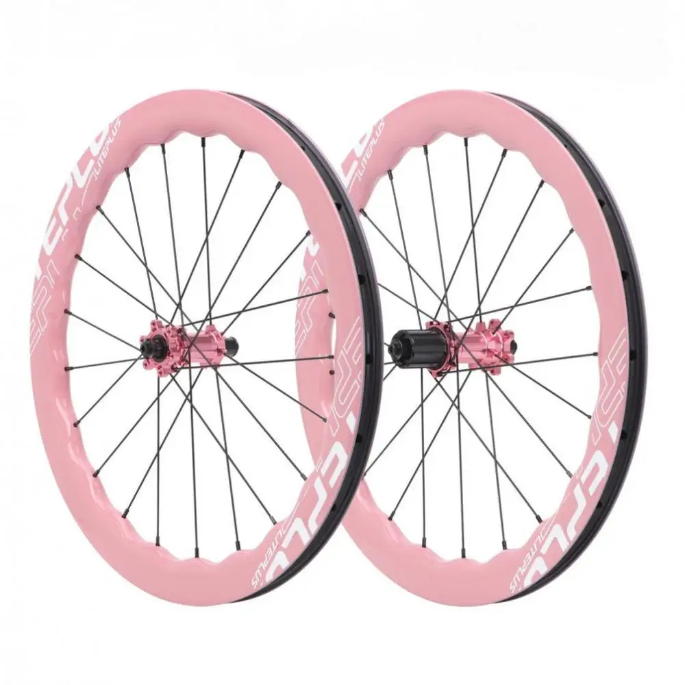 

Liteplus дисковый тормоз Wave, комплект складных велосипедных колес из углеродного волокна, 20 дюймов, 451, 100x135 мм, колеса с прямой тягой, 11S