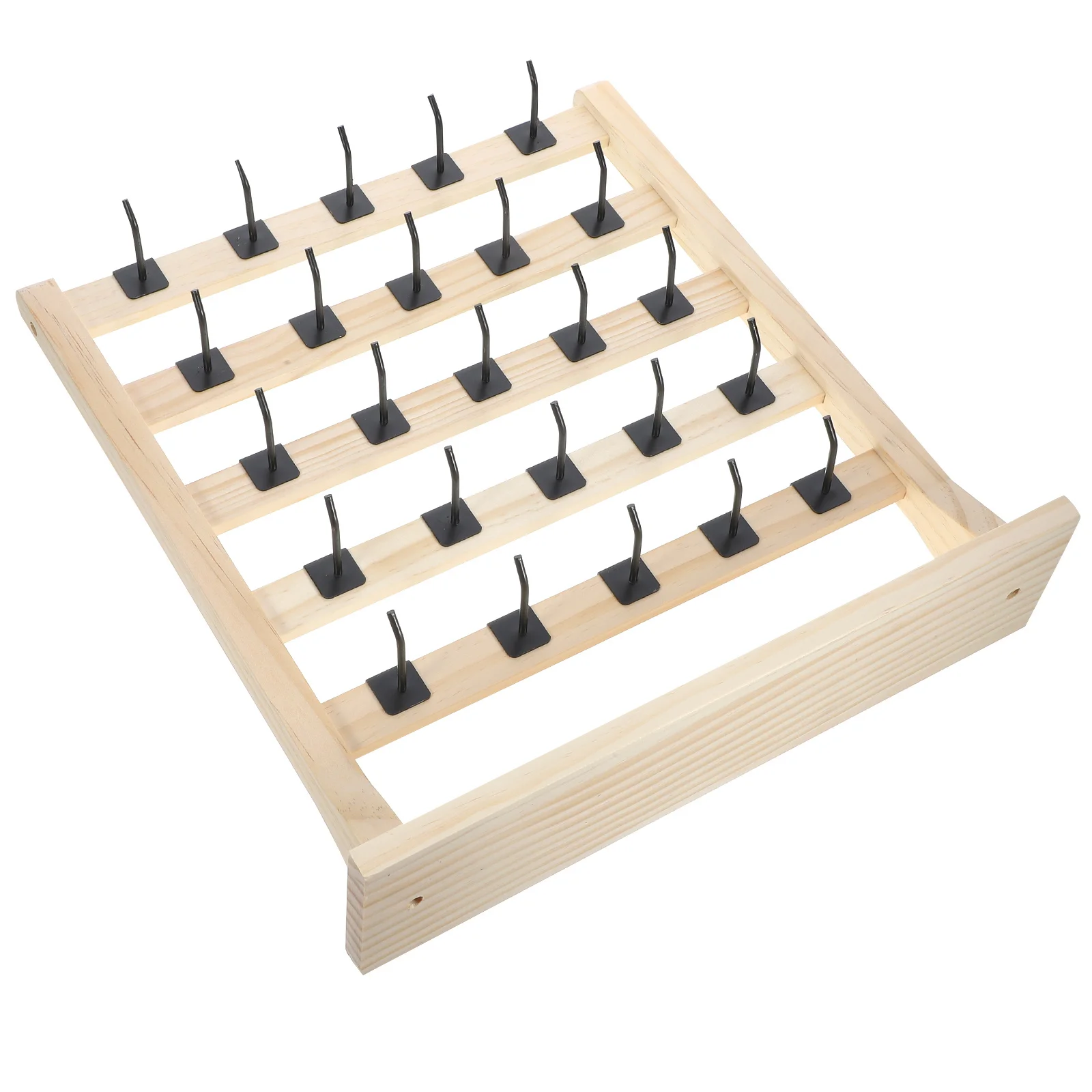 

5-слойная деревянная подставка для ювелирных изделий, органайзер для сережек, стойка для ожерелья, браслетов, брелоков, вешалка для хранения ювелирных изделий, серьги