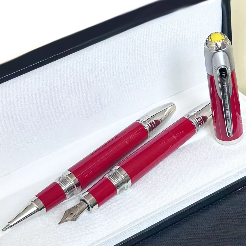 Imagem -02 - Luxo Rollerball Pen For Gift Edição Limitada Assinatura Enzo Red Ferar Escritório Escola Papelaria Escrita Suave