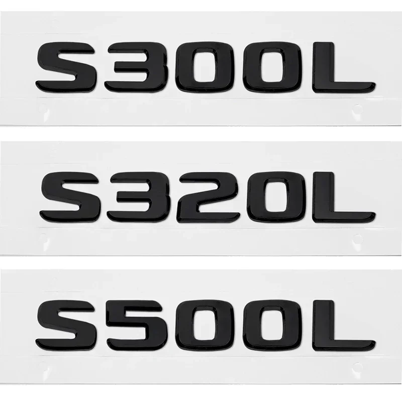 3d Auto Body Letters Sticker Achterste Staart Bumper Badge Voor Mercedes Benz S300l S320l S500l S500 S550 S600l S600 S 650 S Klasse