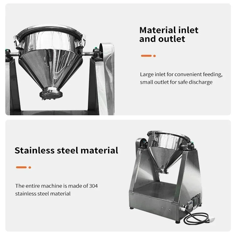 مبيعات المصنع مباشرة توريد المصنع خلاط جسيمات مسحوق المختبر، طبل صغير من الفولاذ المقاوم للصدأ 304