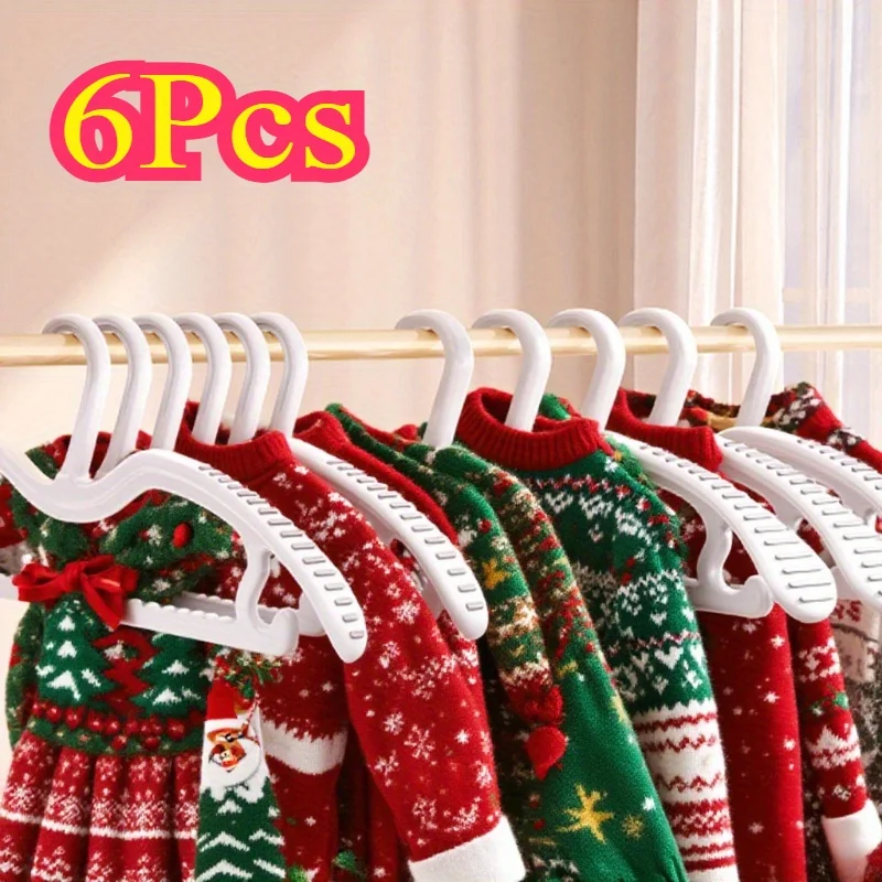 

6pcs Short-Neck Clothes Hangers for Shirts and Jackets | Durable Seamless Closet Organizer Rack for Laundry and Dormitory