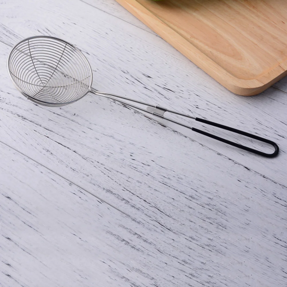 

3pcs Stainless Steel Strainer 6.5Cm 8Cm 10Cm Fine Mesh Long Handle Scoop For Hot Pot Pearl Milk Tea Colander Slotted Spoon Sieve