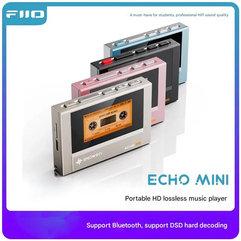 FiiO ECHO MINI Music Player Lossless Portable Unique USB Sound Card Lyrics Display HD Bluetooth 5.3 Walkman Long Life Retro MP3
