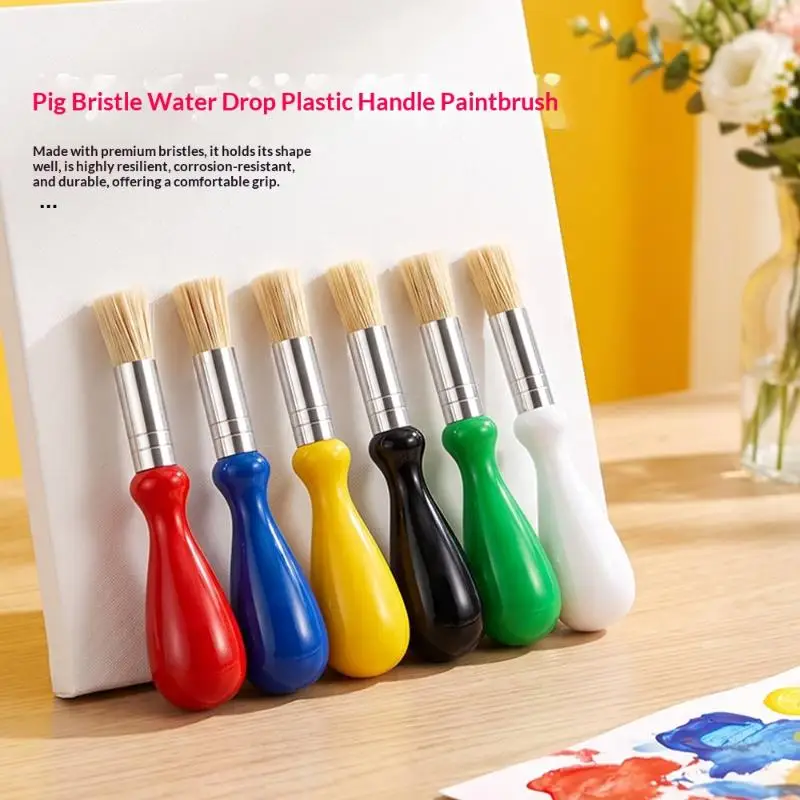 4/6Pcs Paint Brush Painting Brush Plastic Set For Ergonomic Convenient Artist Tools Child Professional Watercolor