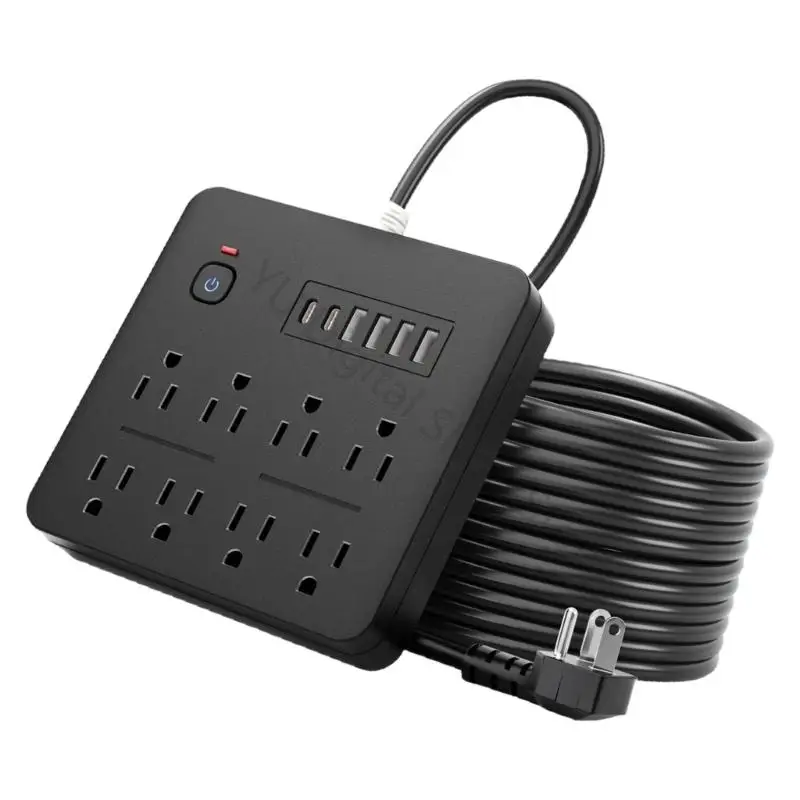 96BA Moderne Steckdose mit 8 Standardsteckdosen, 6 USB- und Schaltkreis-Sicherheitssystem-Steckdosen – Detail 8