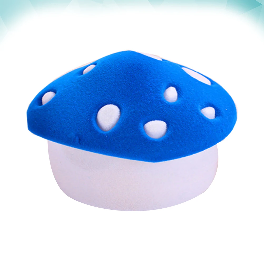 

Jewelry Box Velvet Ring Necklace Storage Case Purple Red Mushroom Rings ganizer Single Display Flannel Case Packaging Tools