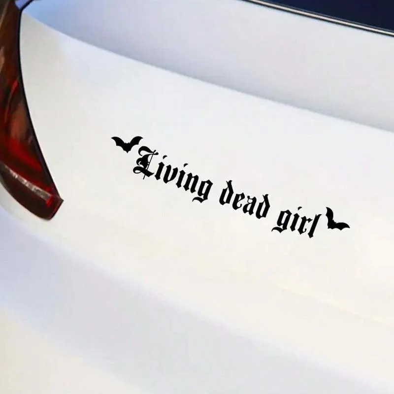 

Gothic style "zombie girl" car sticker, Gothic windshield car sticker, auto parts, scary porch car sticker, bats, Halloween