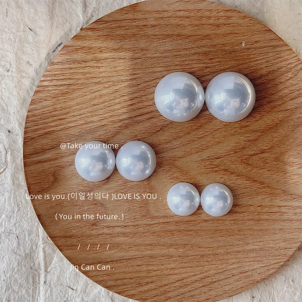 Женские серьги-гвоздики из серебра 925 пробы, с жемчугом