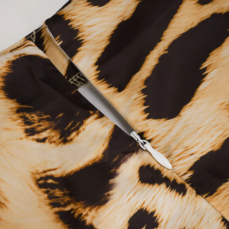 Leopard Print Midi Skirt-Vintage Low Waist Wrap Detail Chic Silhouette Flattering Fit Y2K Retro Edgy Streetwear Daily Outfit