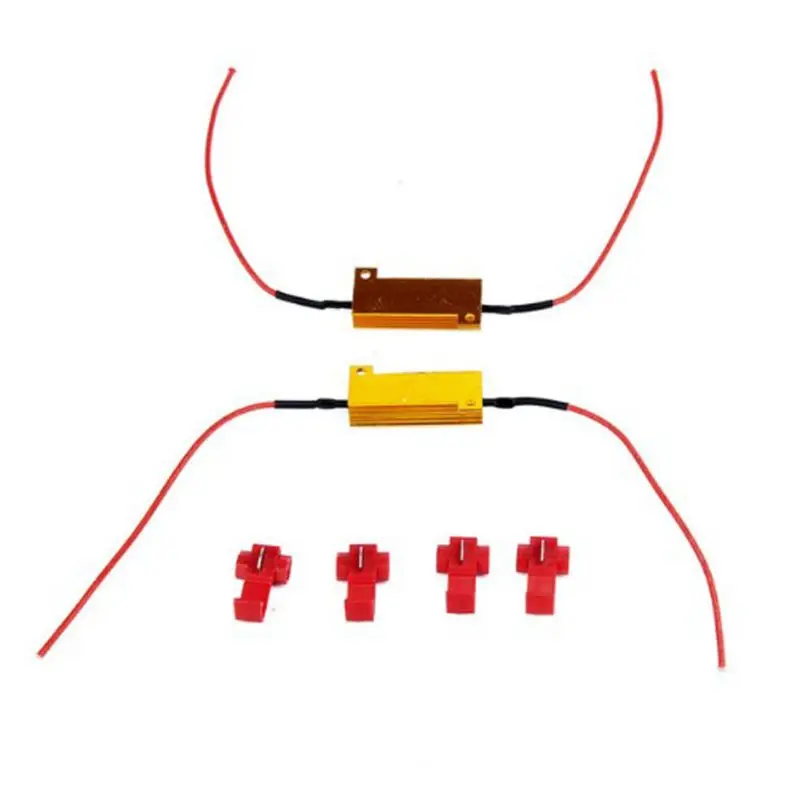 LED Car Light Resistance 25W 6/8/10/25Ω Load Resistors for Turn Signal Lantern License Plate Lamp