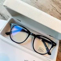 Anti Blue Light Computer Myopia Glasses Women Men Ultralight Clear Round Nearsighted Eyeglasses Diopters 0 To-600 Unisex