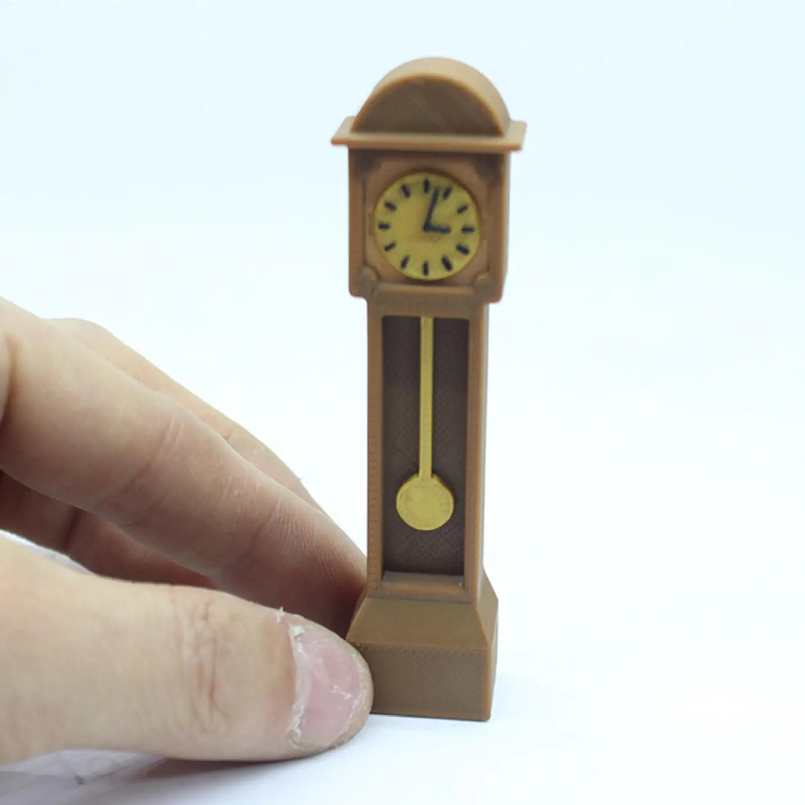 Puppenhaus-Standuhr-Modell, 1:12 Kleine Standuhr für Puppenhaus-Dekoration, Miniatur-Wohnzimmer-Ornament im Vintage-Stil