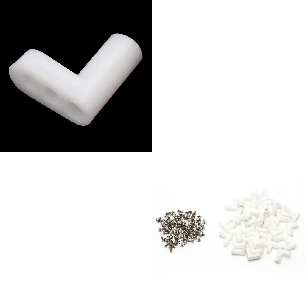 40Pcs L Type Mounting Feet With 100Pcs Screws For Jamma Mame Game PCB Board Raspberry Pi High Quality White Plastic Accessories
