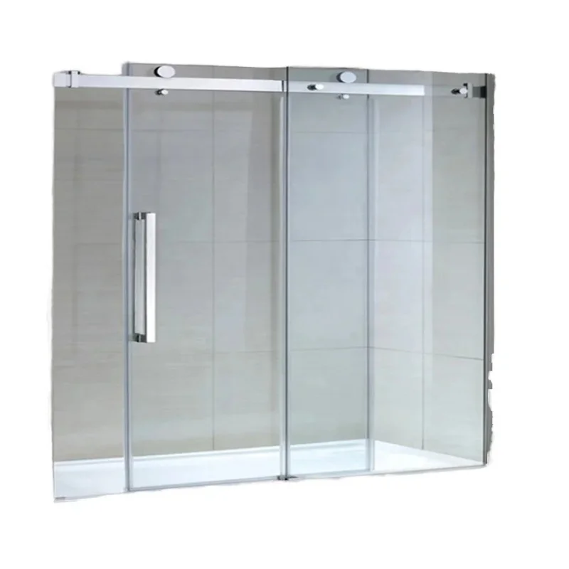 custom.Bathroom Sliding/Folding Tempered Glass Shower Door with Stylish Polished Frame Multi-Function Design