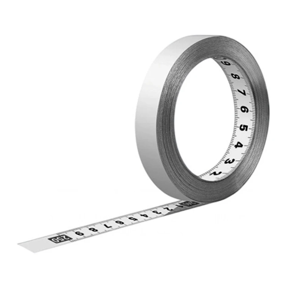 Clear Scale Tape Measure Metal M Metric Self Ruler Tape Measure Silver Metric Metal Tape For Woodworking Track Measure