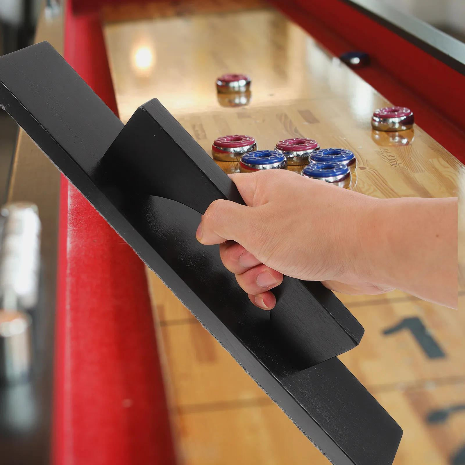 

Shuffleboard Clean Brush Exquisitely Crafted for Shuffleboard Table Surface and Puck Care Safe Materials Long-Lasting