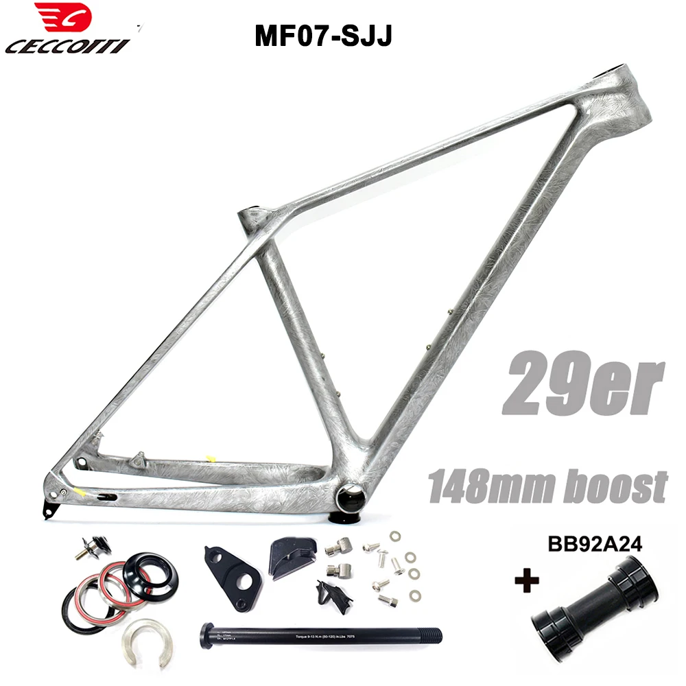 إطار كربون جبل CECCOTTI، لون مخصص لـ 29er MTB، تصميم كابل Hidde بالكامل