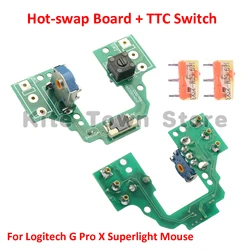 Mouse Hot-swap Motherboard Button Board + TTC Micro Switch Replacement for Logitech G Pro X Superlight Gaming Mouse
