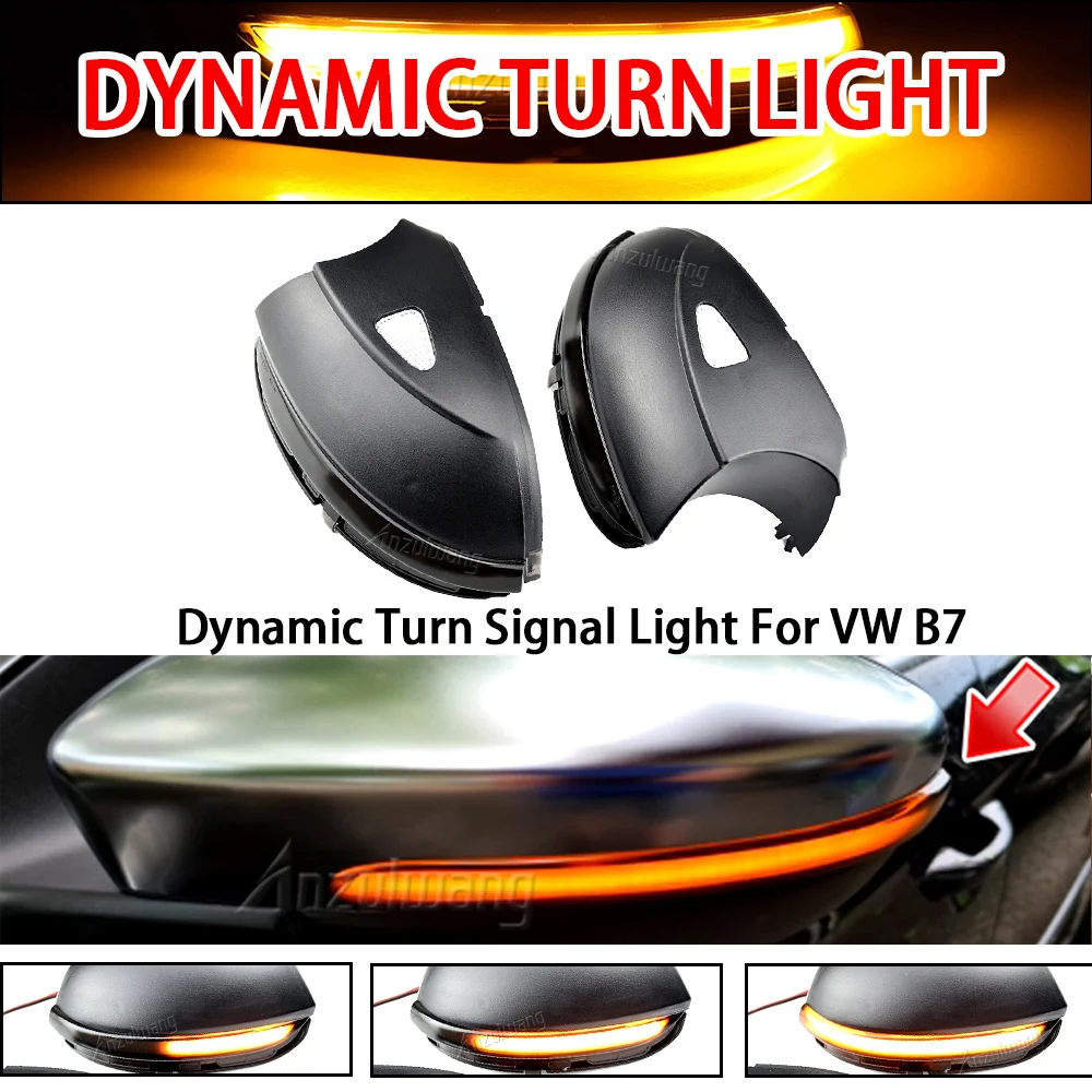 

Car LED Dynamic Turn Signal Light For Volkswagen VW Passat B7 CC Scirocco EOS Beetle Side Wing Mirror Flasher Indicator Blinker