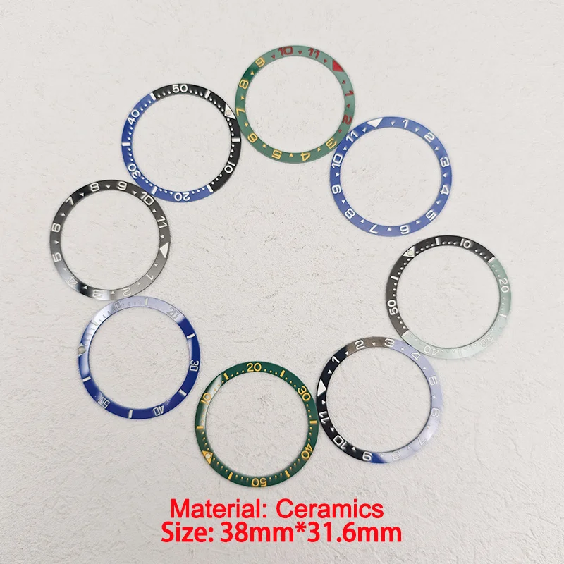 NH35 NH36 Cassa 38mm * 31.6mm Ceramica SKX007 Orologio Lunetta Inserto Anello Bilancia per SKX007 SKX009 SRPD Parti di Orologio Modificate