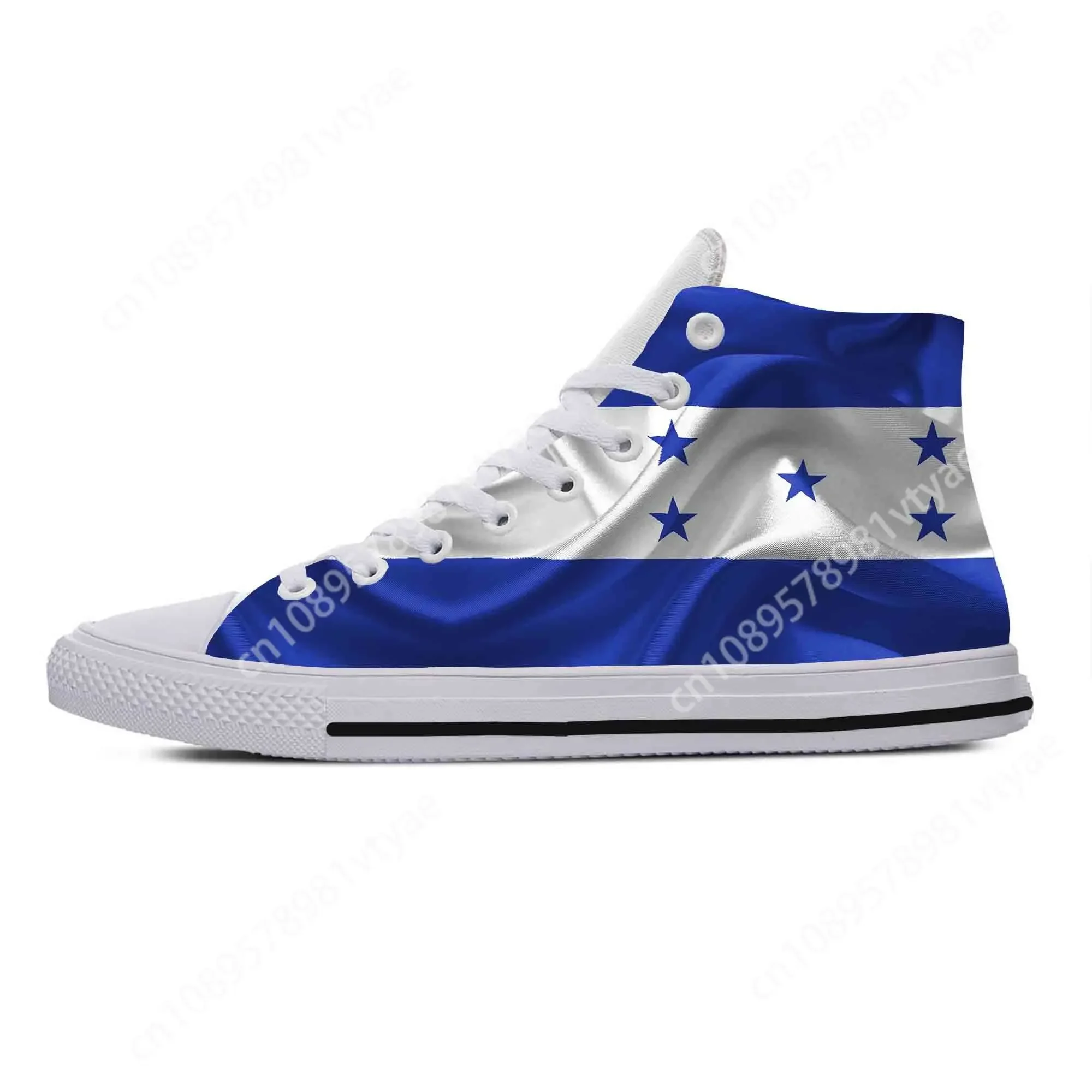 

Honduras Honduran Flag Patriotic Pride Cool Funny Casual Cloth Shoes High Top Comfortable Breathable 3D Print Men Women Sneakers