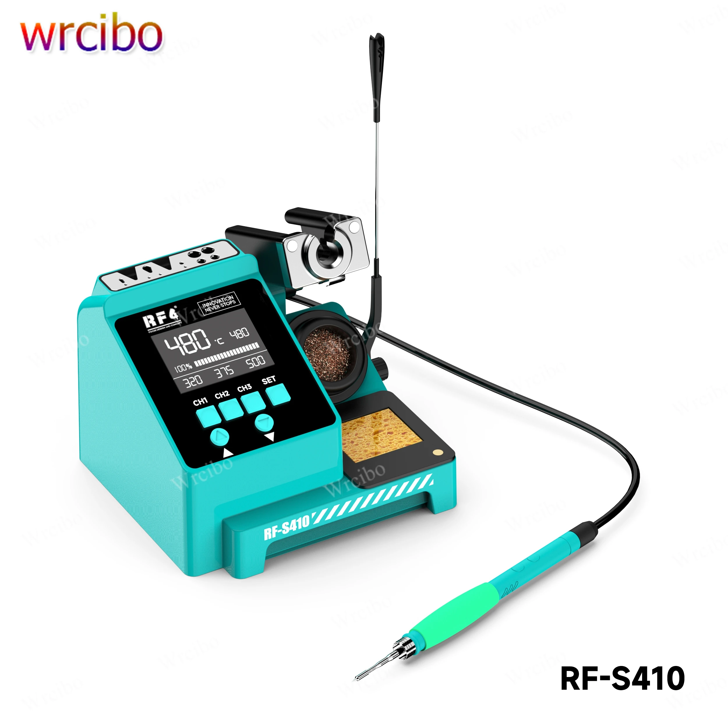 RF4 RF-S410 Digital Soldering Station 100W ,Fast Temperature Switching, Anti-Static Protection For PCB Repair Precision Welding