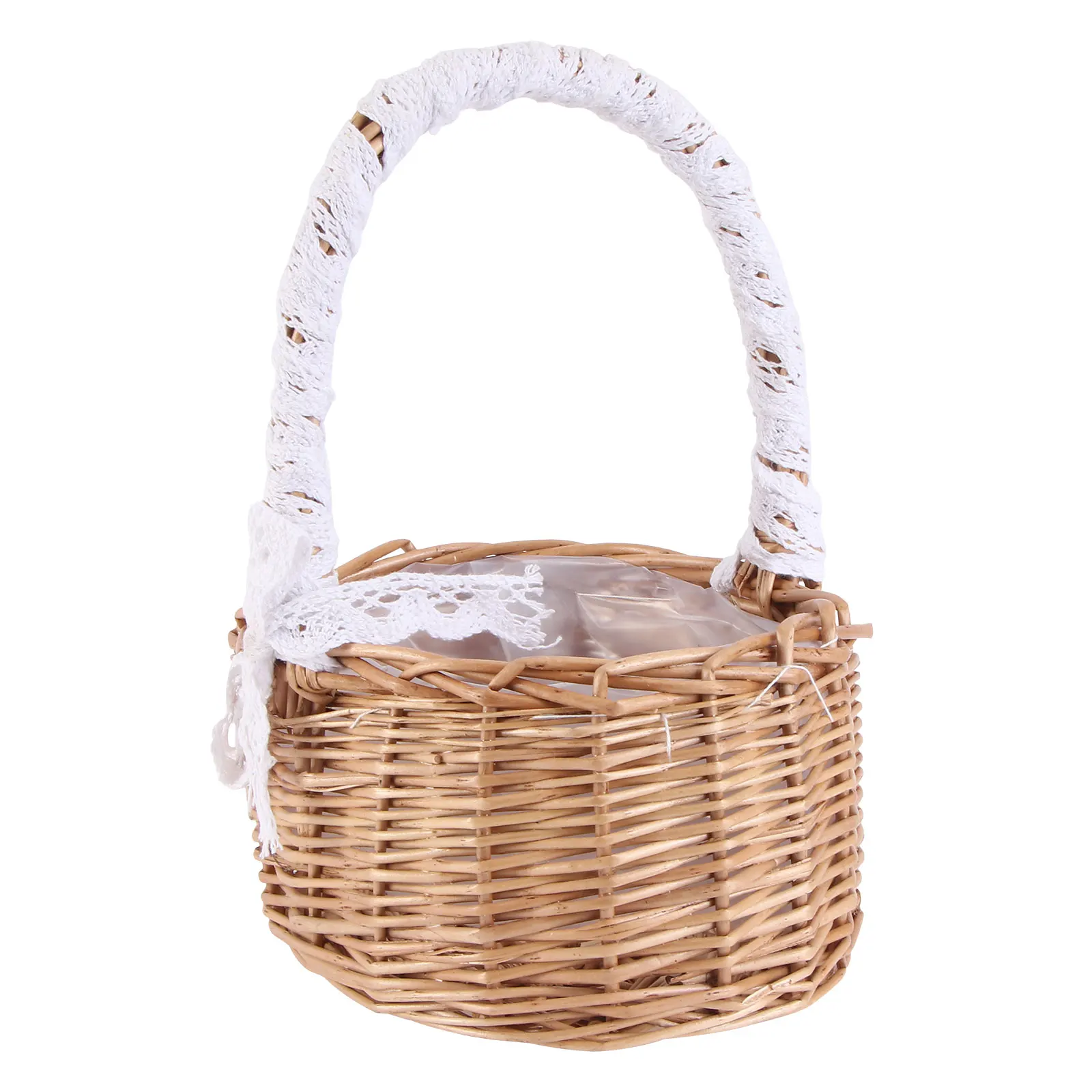 

Rattan Woven Baskets Large Storage Portable Bridegroom Stylish Lid Simple Color Environmental Protection Beautiful Generous