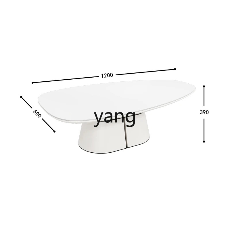 

LH lift coffee table dining table dual-purpose living room household light luxury electric rock slab cream style