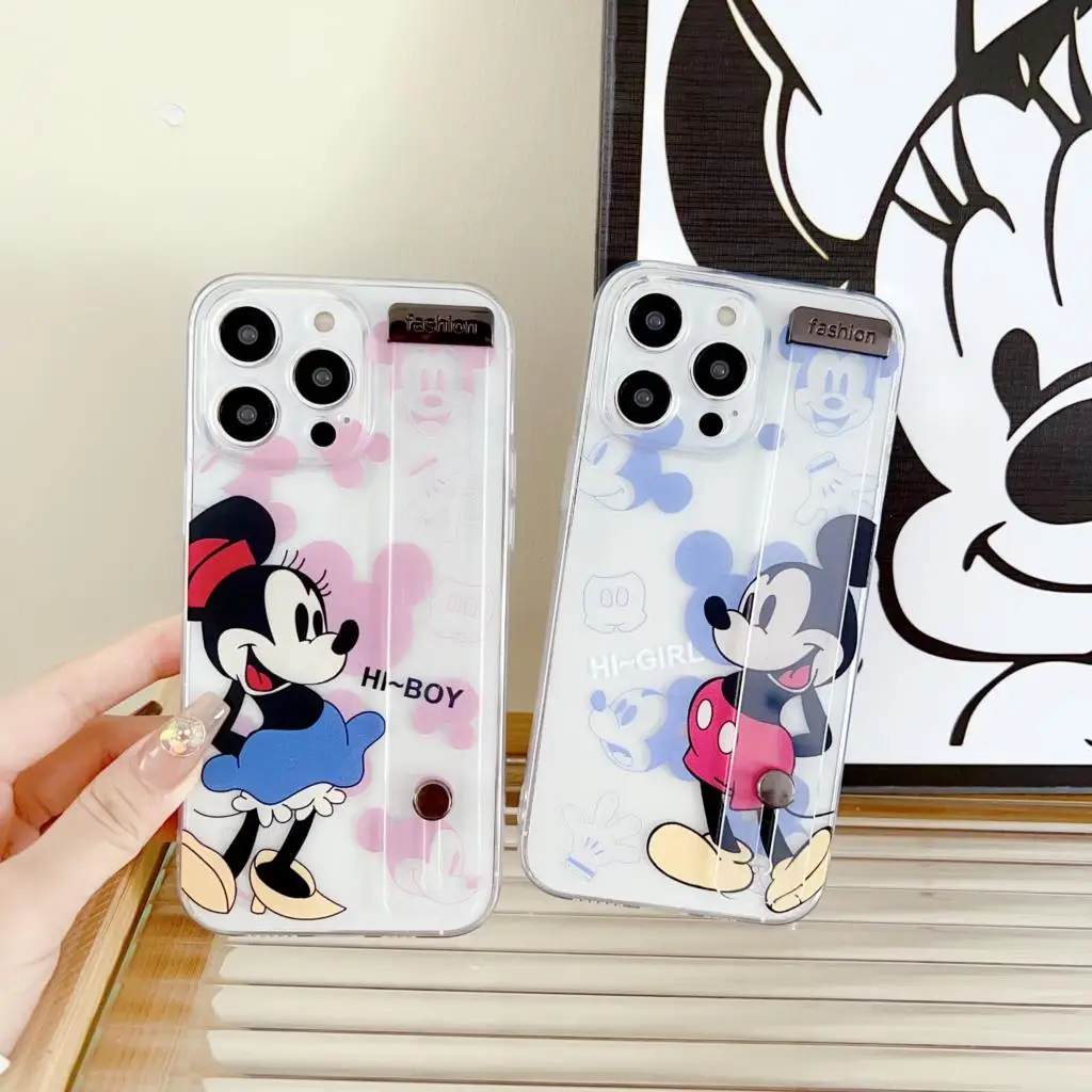 Minnie Mickey For Huawei Honor 20 X20 X20SE 30 30i V20 30 X40 8x 9x X8 9x X9A 10 X10 V40 Play3 4 Pro Case Wrist Strap Holder