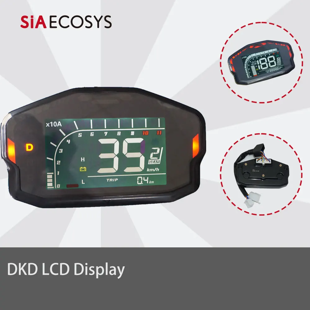 SIAECOSYS DKD LCD Display Electric Scooter Motorcycle DKD Speedometer Digital Display for Fardriver and VOTOL Controller