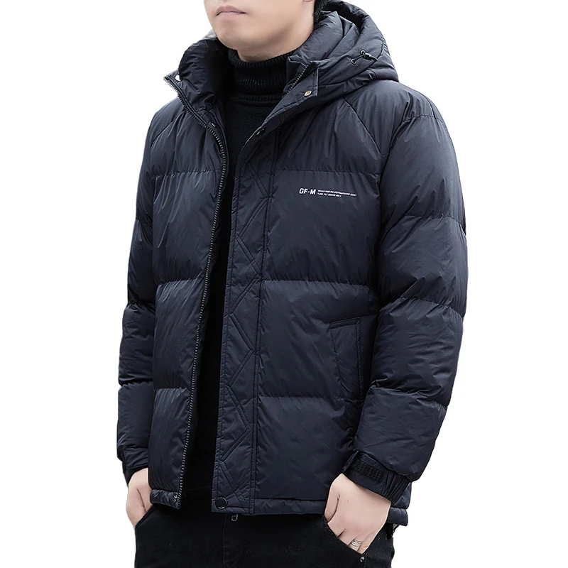 

Men's Windproof Parkas Slim Fit High Quality Design Casual Parka Men's Solid Color Outdoor Hooded Cold Proof Parkas Jacket