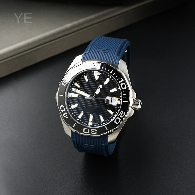 Flexible Lightweight Silicone Watch Strap for Heuer Tag Aquaracer Series Waterproof Firm Arcuate Interface Watchband 22mm