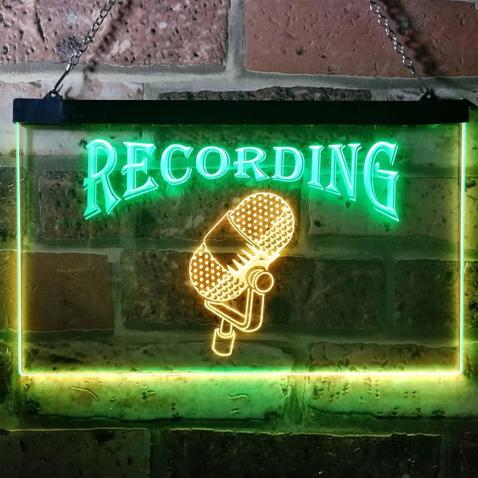 

Recording On Air Microphone Studio Dual-color LED Neon Sign st6-i0206