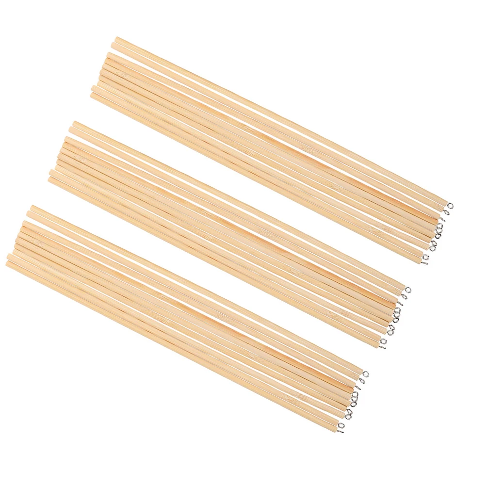 

30 Pcs Shadow Operating Rod Chinese Plays Mini Beige Wooden Marionette