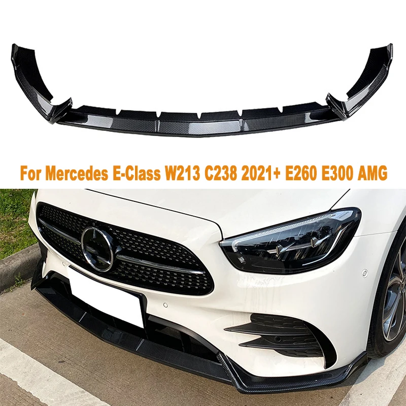 

For Mercedes E-Class W213 C238 2021+ E260 E300 AMG Front Bumper Lip Splitter Diffuser Body Kits Spoiler Bumper Guard Accessories