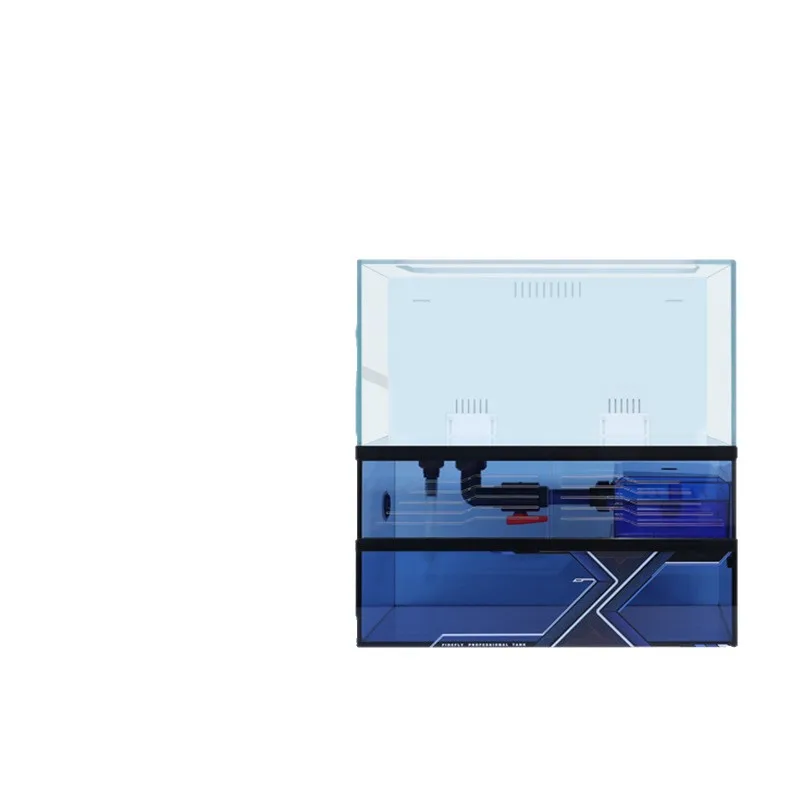Extremely narrow integrated bottom filter desktop landscaping fish tank stream tank