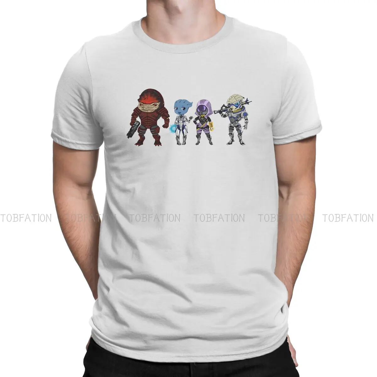 Mass Effect ME1 Game Pure Cotton TShirt The Crew Classic T Shirt Homme Men Clothes New Design