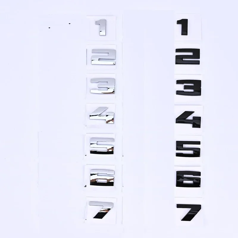 3D Emblem Car Fender Side Rear Trunk Badge M Logo Sticker Number Decal For M1 M2 M3 M4 M5 M6 M7 Performance Auto Accessories